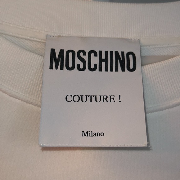 WHITE MOSCHINO CREWNECK - Picture 3 of 7